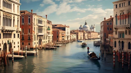 Papier Peint photo Pont du Rialto Grand Canal in Venice 