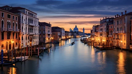 Papier Peint photo Gondoles Grand Canal in Venice 