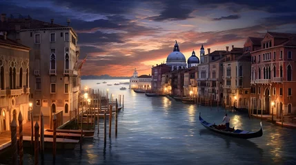 Behangcirkel Grand Canal in Venice  © Ziyan Yang