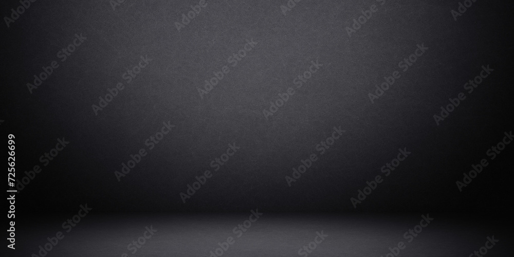 Wall mural abstract luxury blur dark gray and black gradient, empty space room for showing display your product