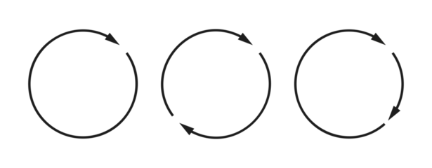 Fotobehang Arrow circle collection isolated. Rotate circle symbol vector illustration. PNG © Hanna_zasimova