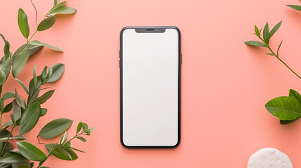 blank mobil phone screen. Mock up