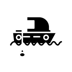 fishing boat solid icon