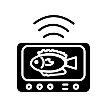 fish radar solid icon