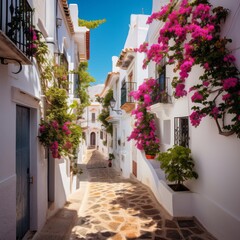 Altea old town with narrow streets