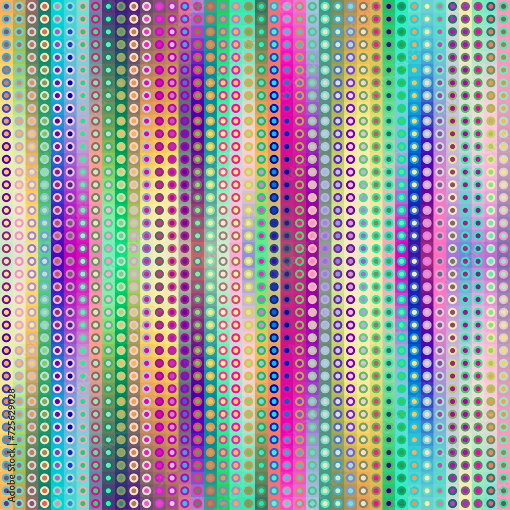 Poster Seamless geometric vector pattern. Dots halftone overlay style. Seamless vector texture
