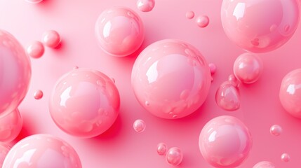 Pink balls on a pink background
