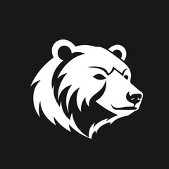 illustration of a bear head vector isolated logo silhouette best for your t-shirt