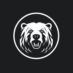 illustration of a bear head vector isolated logo silhouette best for your t-shirt