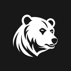 illustration of a bear vector isolated logo silhouette best for your t-shirt