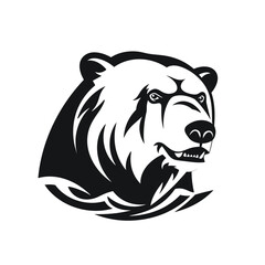 illustration of a bear vector isolated logo silhouette best for your t-shirt