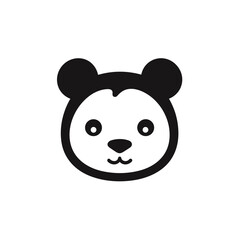 panda bear cartoon vector isolated logo silhouette best for your t-shirt