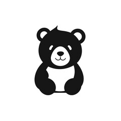 teddy bear cartoon vector isolated logo silhouette best for your t-shirt