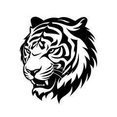 tiger head silhouette vector isolated logo silhouette best for your t-shirt