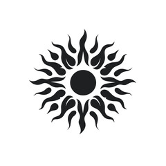  sun vector isolated logo silhouette best for your t-shirt