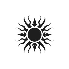  sun vector isolated logo silhouette best for your t-shirt