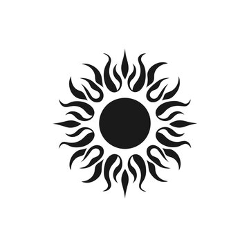 sun flower  vector isolated logo silhouette best for your t-shirt