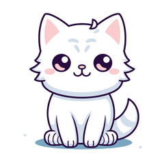 Fototapeta premium kawaii cat vector illustration