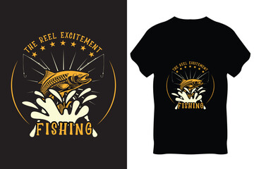 Fishing T-Shirt Design Vector