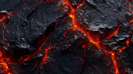 Generative AI : Lava texture fire background rock volcano magma