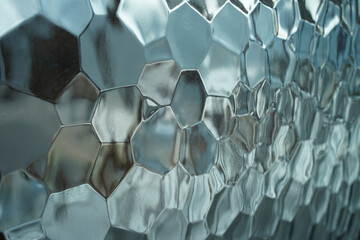 Wallpaper of glass windows with polygonal patterns