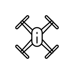 Drones outline icons, minimalist vector illustration ,simple transparent graphic element .Isolated on white background