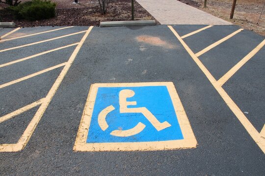 Reserved accessible parking spot