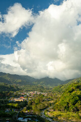 Boquete Valley and Caldera River, Chiriqui, Panama, Central America - stock photo