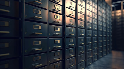 Filing cabinet for storing document archives
