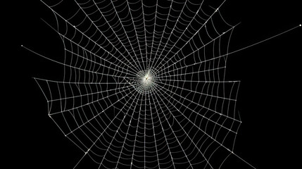 Halloween spider web. Isolated on black background