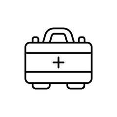 First aid kit outline icons, minimalist vector illustration ,simple transparent graphic element .Isolated on white background
