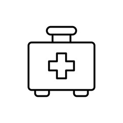 First aid kit outline icons, minimalist vector illustration ,simple transparent graphic element .Isolated on white background