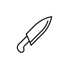 Knife outline icons, minimalist vector illustration ,simple transparent graphic element .Isolated on white background