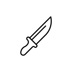 Knife outline icons, minimalist vector illustration ,simple transparent graphic element .Isolated on white background