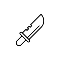 Knife outline icons, minimalist vector illustration ,simple transparent graphic element .Isolated on white background