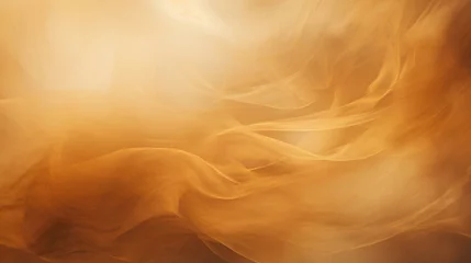Fotobehang Abstract background with yellow and orange smoke in it, close up © Art AI Gallery