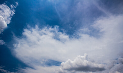 Cloudscape, Blue sky with white clouds