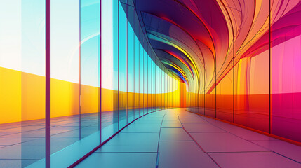 Minimal Ultramodern Interior, Smart Urban Architecture, Fashion. Natural Light, Colour Psychology, Functional Design. Business Center, Inspiring Office Space, Event Venue, Art Museum, Congress Hall 