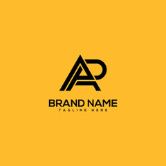 Abstract monogram letter AP PA logo design template - vector.