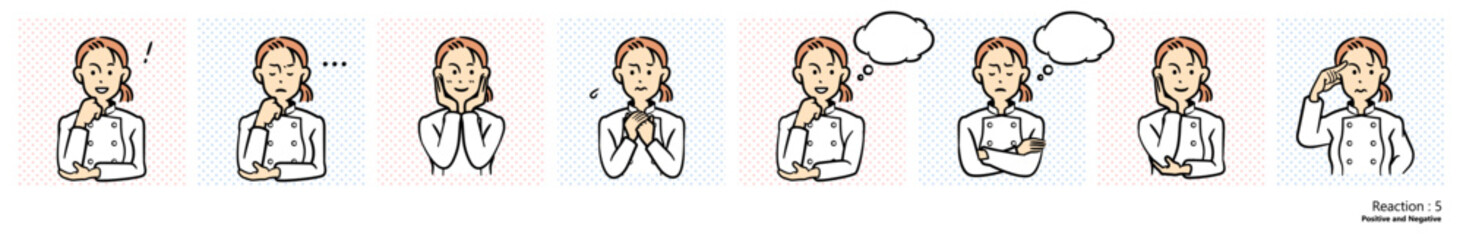 人物イラスト｜料理人（リアクション5）