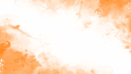 Abstract orange watercolor background. Orange water color splash texture. Grunge watercolour illustration © AminaDesign