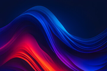 Dark, colorful background with abstract waves