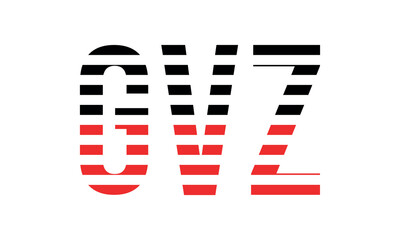 GVZ three initial letter iconic line negative space minimal logo design vector template. monogram, abstract, wordmark, business, typography, minimalist, brand, company, flat, modern, unique, simple