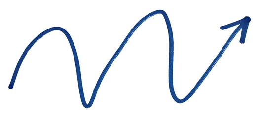 Blue arrows isolated on transparent background