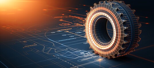 Holographic 3d model of complex mechanical system for engineering review and business