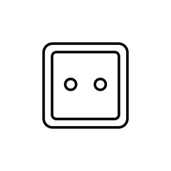 Power socket outline icons, minimalist vector illustration ,simple transparent graphic element .Isolated on white background