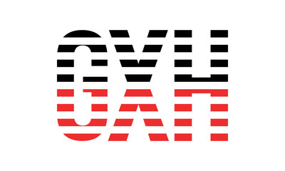 GXH three initial letter iconic line negative space minimal logo design vector template. monogram, abstract, wordmark, business, typography, minimalist, brand, company, flat, modern, unique, simple