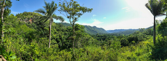 View at El Nicho waterfalls national park in Cuba