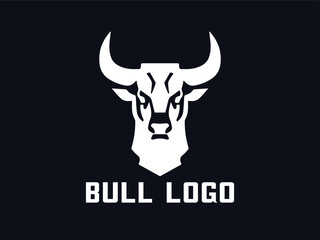 Bull  logo design icon symbol vector  illustration. 