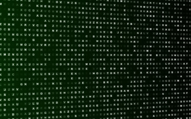 Winter Wonderland Binary Code Art with Bright Green Lights and Snowy Starry Pattern